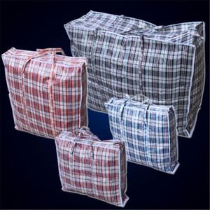 Förvaringspåsar Jumbo Liten Tvättservice Zipped Reusable Stor Stark Shopping Bag Slumpmässig Färg
