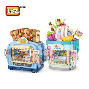 Loz Blocks DIY Edifício Tijolos Bonito Pequena Loja Modelo Brinquedo Para Crianças Juguetes Mini Loja Crianças Presente Meninas Presentes Natal 1745 Q0723