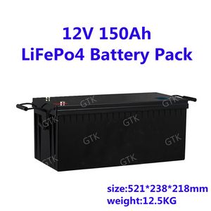 Rechargeable Batteries LiFePo4 12v 150Ah High Capacity With BMS For Bicycle Motorcycle Tricycle Forklift+Charger