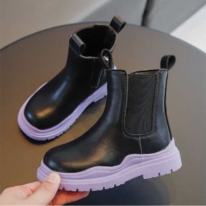 Scarpe a tubo fumo Stivali singoli Bambini corti Autunno Ragazze 2022 Primavera Ragazzi Big Martin 211227