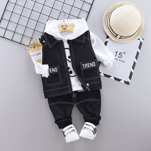 Babe Reborn Silicon Toddler Baby Boy Girl Clothes kostym Anime Karaktär Cowboy Vest 3 stycken Långärmad kostym Lämplig för våren 210309