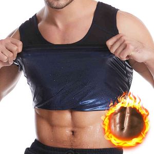 Neopren Mens Body Shaper Vest Modellering Fett Burning Tshirt Svart Slimming Belt Belly Sweat Weight Loss Waist Trainer