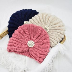 Wholesale beanie stocking caps resale online - Beanies Hats For WomenHat Knitting Hat Bohemia Baotou Pearl Wool Ms Qiu Dong Sets Of Head Capvelvet Stocking Cap