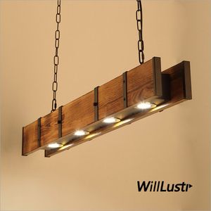 Retro Wood Pendant Lamp Industrial Iron Suspension Light Cafe Bar Restaurant Store Dinning Room Creative Vintage LED Lighting