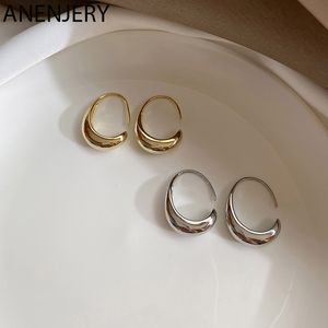 925 Sterling Silver C Forma Brincos para mulheres na moda francesa banhado a ouro brinco jóias S-E1370