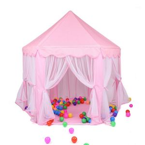 Namioty i schroniska Dziewczyna Księżniczka Zamek Zamek Składany playhouse Ball House Dzieci bawiące