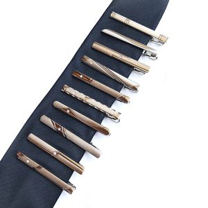 Tie Clips Mens Metal Nathtie Bar Crystal Dress Shirts Ties Pin For Wedding Ceremony Gold Man Accessories
