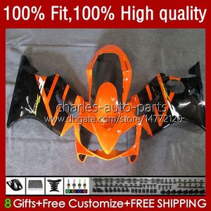 Spritzgießmold-Verkleidungen für Honda CBR 600 F4I FS CC F4 I 600F4I CBR600 F4i 04 05 06 07 55 NO.52 CBR600F4I 600CC 2004 2005 2006 2007 CBR600FS Schwarz Orange 04-07 OEM Body Kit