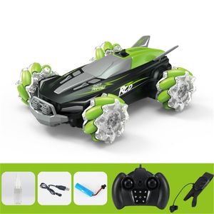 Spray Stunt Car Gesture Induction Remote Control Twisting Off-Road Vehicle Light Music Drift Dancing Driving 2.4G RC Toy 4 WD 211029