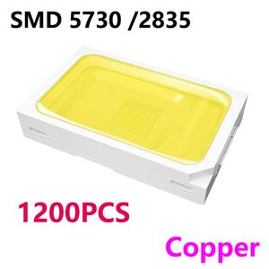 خرز ضوئي 1200pcs الكثير من قوس النحاس عالي الجودة SMD5730/2835 3V 60-65LM LED DIODE 0.5W رقاقة Super Bright Lam