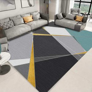 Nordische geometrische Anti-Rutsch-Teppiche für Wohnzimmer, Zuhause, Innenbereich, Blattfeder-Teppich, 120 x 160, weiche, bequeme Bodenmatte, großer Teppich 210301