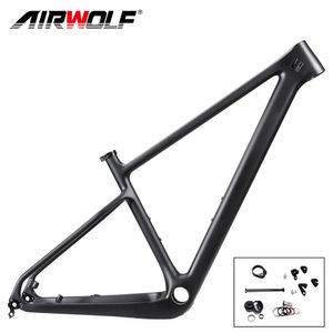 Airwolf Carbon Fibre Bicycle Frame MTB 29ER XCハードテールマウンテンバイクフレームセット135 * 9/142 * 12mmフレームPF30 S M L XLサイズ2年保証