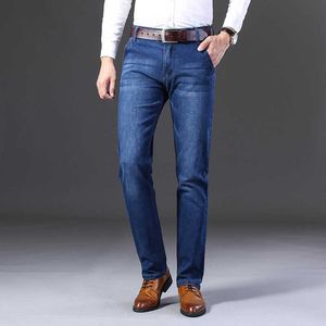 Tamanho Grande 2020 Primavera New Men's Jeans Negócios Esticamento Casual Denim Calças Calças de Calças Masculinas Roupas X0621