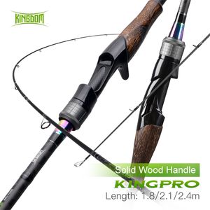 Kingdom KING PRO Fishing Rods 1.8m 2.1m 2.4m UL/L M/ML M/MH Two Section Double Tips Spinning And Casting Feeder Travel Rod 220105