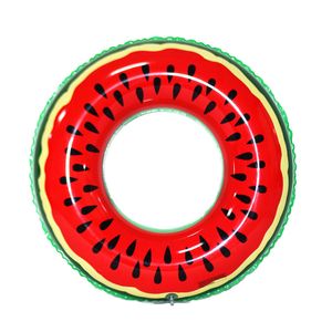 60/70/80/90CM Kids Adults Lifebuoy Swim Ring Inflatable Toys Life Buoy Watermelon Orange Printed 181 H1