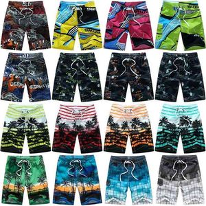 Summer Men Quick-drying Beachwear Plus Size Swimsuit Shorts Male Fashion Casual Loose Hawaii Printing Surf Board 210806