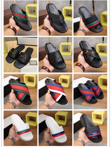 Designertofflor Flip Flops canvas Gummi Yttersula Herr Strandsneakers Andas sommarrutschbanor Modestövlar Mockasiner Scuffs Storlek 38-46 Med Skolåda