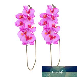 Hiasan Interior Bunga Palsu Halus Ornamen Anggrek Imitasi 2 Buah (Lilac)