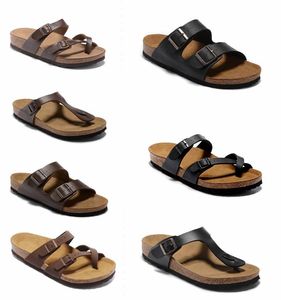 2021 Arizona New Summer Beach Cork Slippers Sandals Casual Double Buckle Clogs Sandalias Women men Slip on Flip Flops Flats Shoes 34-45