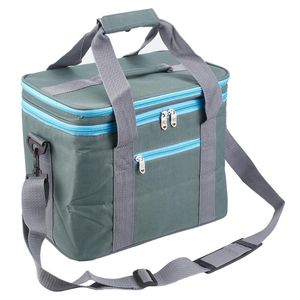 Insulated Thermal Cooler Picnic Bag Large Collapsible Tote Lunch Box Soft Drinks Storage with Tableware Pocket Waterproof