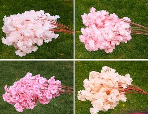 Dekoracyjne kwiaty wieńce symulacji branży wiśni drzewo bonkret plastikowa dekoracja kwiat