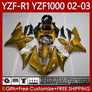 ヤマハYZF R 1 1000 CC YZF-R1 YZFR1光沢のあるゴールデン02 03 00 01ボディ90NO.74 YZF1000 YZF R1 1000CC 2002 2003 2000 2001 YZF-1000 2000 2003 OEM BodyWork