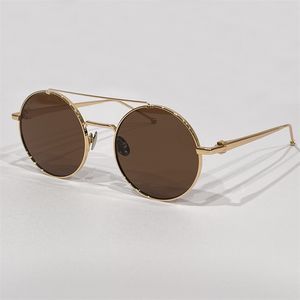Uomini di lusso Brand Designer Sunglasses Vintage retrò rotondo forma Steampunk occhiali da sole Glasses Gold Frame Fashion Zonnebril Donne GAFAS Eyewear