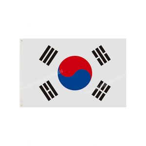 Korea Flaggor National Polyester Banner Flying 90 x 150cm 3 * 5ft flagga Över hela World Worldwide utomhus kan anpassas