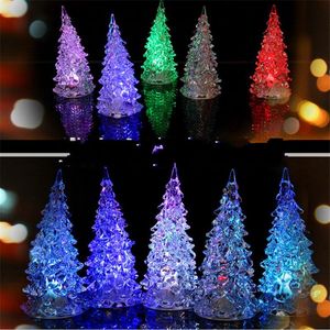 Arbol Navidad Nowy Kolorowe LED Xmas Drzewo Włókno światłowodowe Dekoracje Światła Lampa Mini Choinki Dekoracje do domu 709 K2