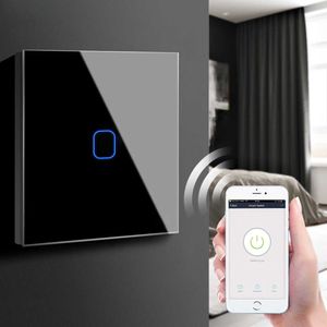 Smart Home Tuya Smart Switch WiFi Wall Panel Touch Switch Network Auto Light Switch Circuit Breaker Work With Alexa Google Home