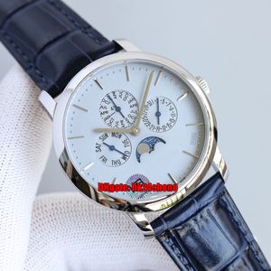 7 stilar Toppkvalitet Klockor K6F 43175 / 000P-B190 Perrimony Perpetual Calendar 1120QP Automatiska Mens Watch Silver Dial Leather Strap Gents Sports Wristwatches