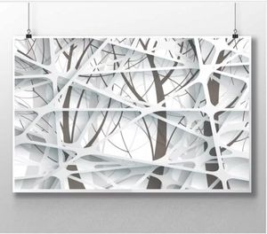 Bakgrundsbilder Custom Po Wallpaper för väggar 3 D Väggmålningar Moderna Big Tree 3D TV Bakgrundspapper Vardagsrumsinredning