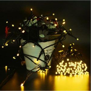 ソーラーランプLED LED STRING LIGHTS 100/200 LEDアウトドアフェアリーホリデークリスマスパーティーガーランド芝生の庭の軽い防水7m 12m 22m