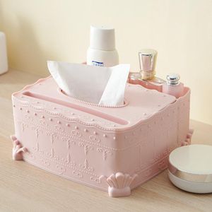 Tissue Boxes & Napkins Home Kitchen Plastic Case Box Multifunction Storage Holder Desktop Decorative Napkin Paper