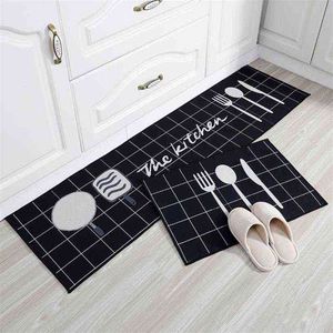 Cartoon Kitchen Carpet Non-Slip Kitchen Mat Area Rugs Absorbent Living Room Bathroom Bath Carpet Entrance Doormat Floor Mat Rug 211109