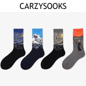 Herrensocken, lustiges Kleid, cool, bunt, ausgefallen, Neuheit, lässig, gekämmte Baumwolle, Crew-Pack