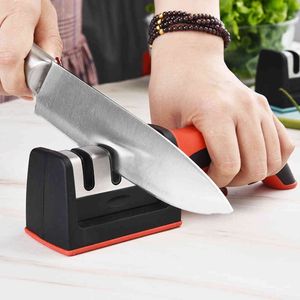 Knife 3 Stages Professional Kitchen Sharpening Stone Grinder knives Stainless Steel Blade Non-slip Base Sharpener Tool