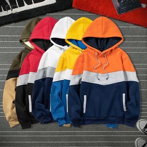 Fashion Brand Men Hoodies Winter Autumn Warm Fleece Male Casual Hoodie Sweatshirts Men's Patchwork Streetwear Tops Big Size 201112