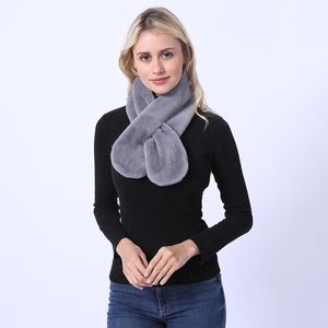 Plush Scarf Imitation Rex Rabbit Fur Grass Female Hair Autumn And Winter Collar Warm Neck 211207