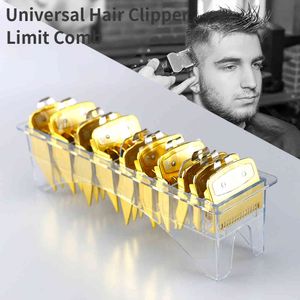 10 Pcs Gold Guide Set Professional Barber Accessories s Replaceable Salon Cutting Tools Hair Clipper Limit Comb