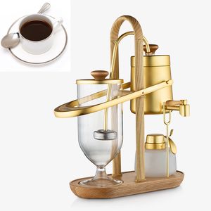 Belgische Kaffeemaschine, Siphonkanne, Handkanne für Kaffee/Tee, belgische Kanne, Zubehör, Alkohollampe, Docht, Pfeife, Filtertuch, Glas