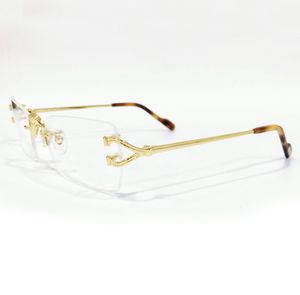 Çerçevesiz Gözlükler Çerçeve Altın Kaplama Havana Optik Gözlük Çerçeveleri Erkek Gözlük Çerçevesi Kutusu ile