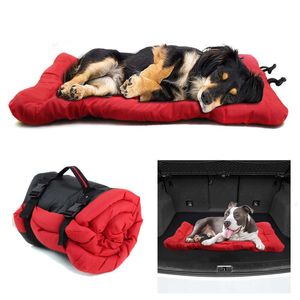 Outdoor Dog Bed Portable Travel Dog Bed Mat Bilstolar Pet Bed För Små Medium Stor Hund Vattentät Fällbar Pet Matta Sofa Kudde 211009