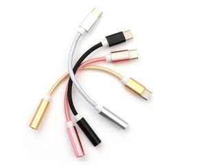 Type-C - 3.5mm Kulaklık kablosu Adaptörü usb 3.1 Type C USB-C erkek - 3.5 AUX ses dişi Jack Samsung Huawei Xiaomi Mi 8 A2 için