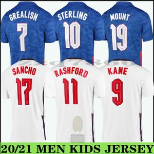 European Cup FANS Player version Inglaterra GREALISH camisas de futebol 2021 KANE STERLING RASHFORD MOUNT LINGARD SANCHO 21 22 camisa nacional masculina crianças kit meias uniforme