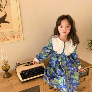 Toddler Kızlar Vintage Butik Elbise Çocuk Giyim Için Yaz Foral 2 Yaşındaki Bebek Kız Giysileri Pamuk 210529