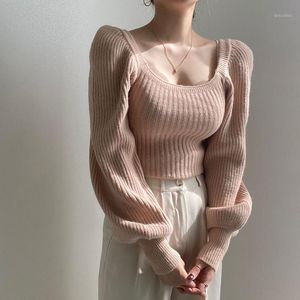 Women's Sweaters Neploe Korean Cropped Woman Pullovers Winter Clothes Women Tops Puff Sleeve Knit Sweater Vintage Fashion Female Jumper