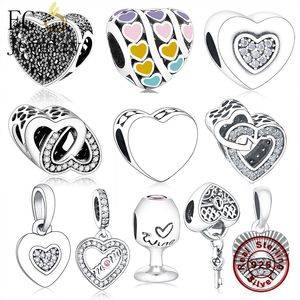 FC Jewelry Fits Original Brand Charm Bracelet 925 Silver Heart Mom Mother day Family Letter Kralen Bead Summer Berloque 2020 Q0531