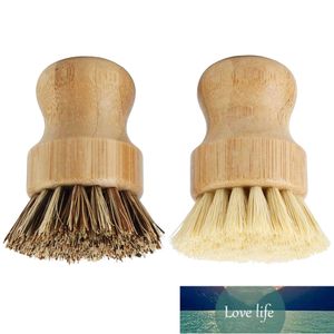 Prato de Bambu Escovas Escovas Cozinha Limpeza de Limpeza de Madeira Para Lavagem Ferro de Ferro Pan Pote Natural Sisal Cerdas Preço de Fábrica Especialista Qualidade Mais Recente