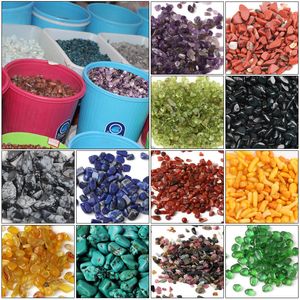 Wholesale 18 Colors Natural Crystal Jade Mixed Stones Tumbled Chips Crushed Stone Healing Jewelry Making Home Decoration 866 B3